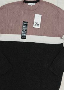 Color Block Crew Neck Sweater