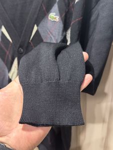 Lacoste Pure Wool Black Cardigan