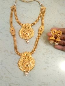 long necklace with Earrings