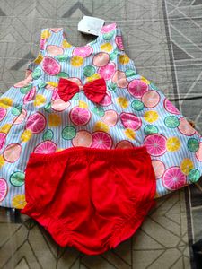 Cute Citrus Print Dress Set
