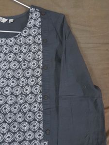 Chikankaari Grey Kurtha
