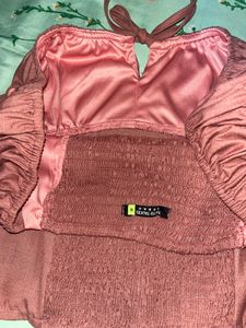 Cute Mauve Tie-Front Top ₹200