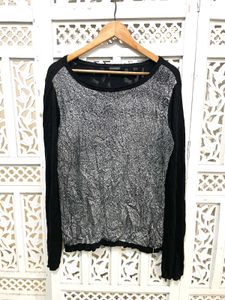 Imported Stylish Black & Silver Top B