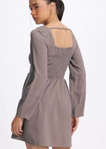 Elegant Square Neck Mini Dress