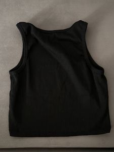 Black Ribbed Tank Top