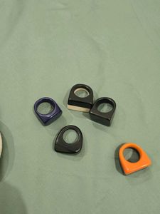 Chunky Resin Rings (Set of 5)