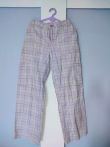 Plaid Wide Leg Trousers( Just NeedTo Washed Iron)