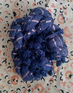 Nevy Blue Duptta With Sparkle ✨ Thrid Work