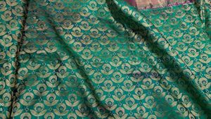 Gorgeous Green &amp; Pink Saree