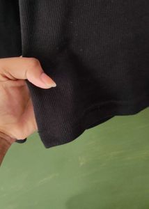 Black Turtle Neck Top