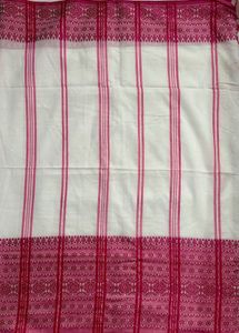 Brand New Elegant White &amp; Pink Handloom Saree