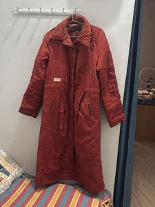 Red Longline Padded Coat