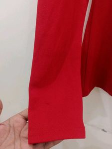 Red Long Sleeve Top