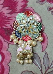 Kundan &amp; Pearl Hair Accessory