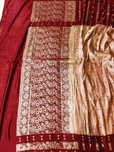 Pure Silk Vintage Golden Mulberry Banarasi