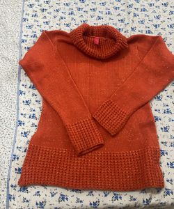 Orange Turtleneck Sweater