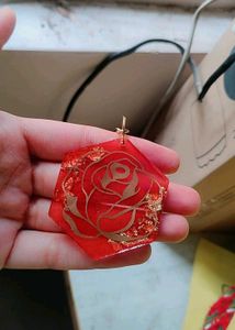 Rose Resin Keychain