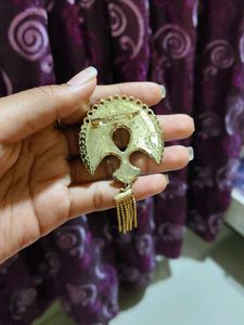 Stylish Teal &amp; Gold Brooch