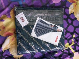 Blue Printed Fabric
