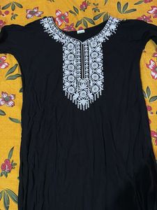 Black Embroidered Dress