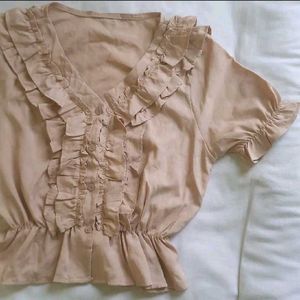 Ruffled Peplum Top
