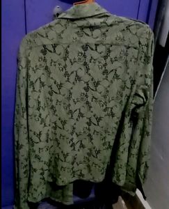 Olive green Beautiful crop Shirt and Under Inner