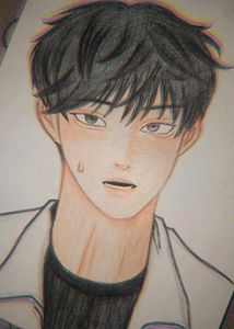 Handmade Drawing of A Frictional Character