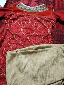 Heavy Kurti Set With Pant..❤️💛