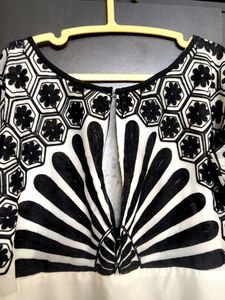 White Embroidered Designer Slit Kurta