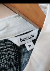 “Bossini” Gray Plaid Shirt Dress