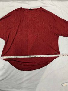 Red Dolman Sleeve Top