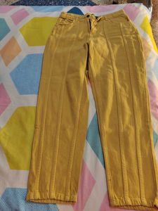Mustard Wide Leg Jeans
