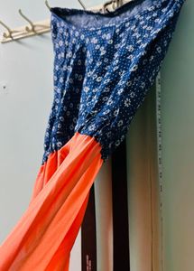 Floral Print High-Low Maxi Dress