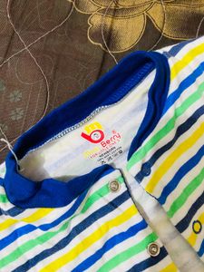 Cute Striped Baby Romper