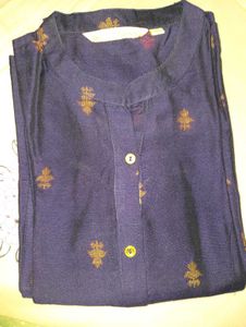 Navy Printed Kurti