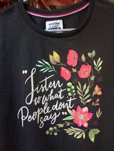 Black Printed Sweatshirt