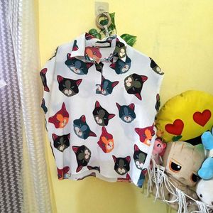 Cat Print Top