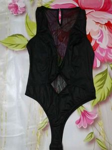 (1050)Black Mesh Bodysuit