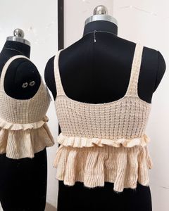 Beige Sleeveless Top