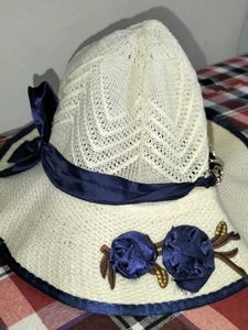 Elegant Cream Sun Hat