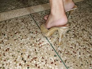 Gold Embellished Heels