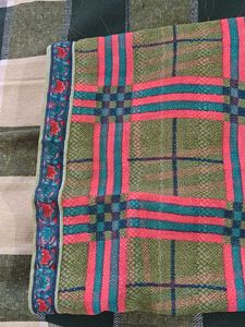 :&#34;New Soft Cotton Check Saree With Floral Border |