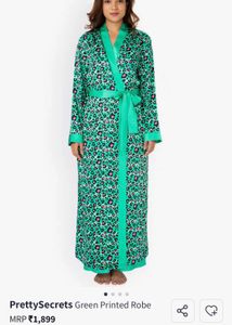 Pretty secrets Teal Animal Print Robe