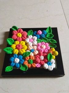 Colorful Clay Flower Wall Art