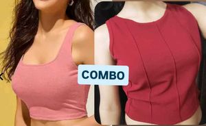 COMBO TOPS ,pink and red
