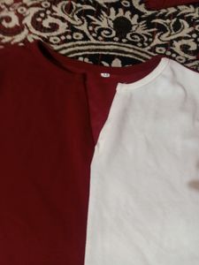 Xs Merron And White Crop Top Not Used