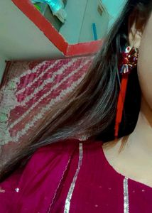 Silver Plated and Party Wear Red Earring.