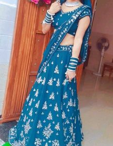 royal blue lehenga