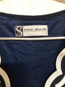 Sabela Mourella Blue Sleeveless Top