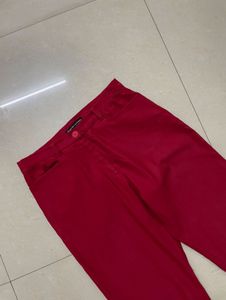 y2k style bootcut Red pants